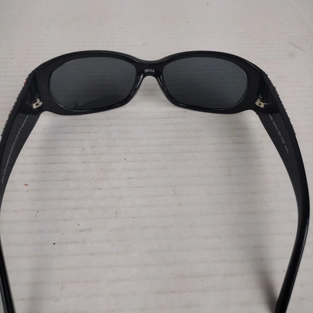 JIMMY CRYSTAL NEW YORK JCS911 BLACK AUTHENTIC SUNGLASSES 59-16